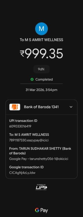 1774952657 - 999.35 To M S AMRIT WELLNESS  on Google Pay.png